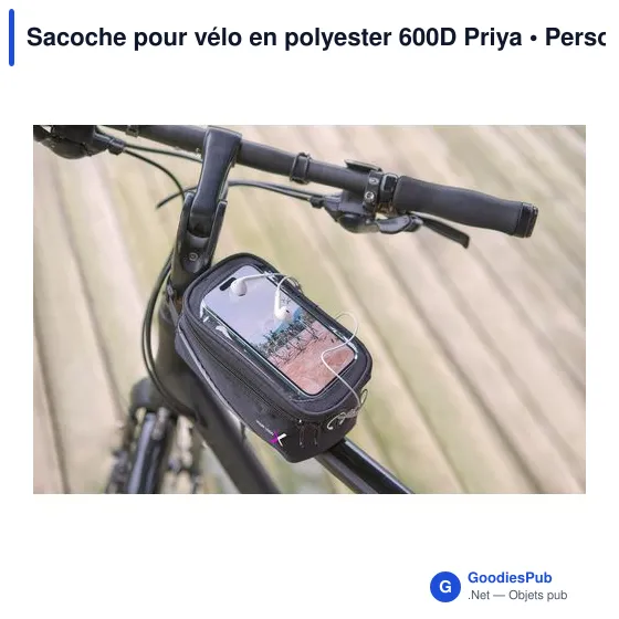 Sacoche pour vélo personnalisable avec logo - Priya - Image 9