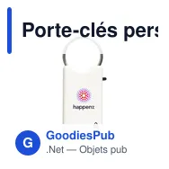 Porte-clés personnalisable en ABS recyclé avec logo - Safe GRS - Miniature 2