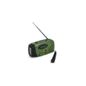 Variante Vert foncé - Radio d'urgence personnalisable solaire à manivelle avec logo - SafeSound