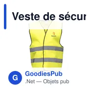 Veste de sécurité personnalisable Safety Reflex Vest avec logo - Miniature 1