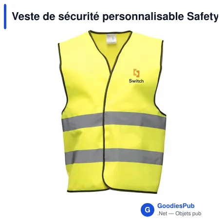Veste de sécurité personnalisable Safety Reflex Vest avec logo