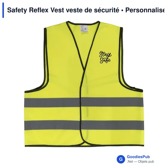 Veste de sécurité personnalisable Safety Reflex Vest avec logo - Image 3