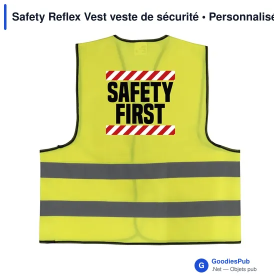 Veste de sécurité personnalisable Safety Reflex Vest avec logo - Image 4