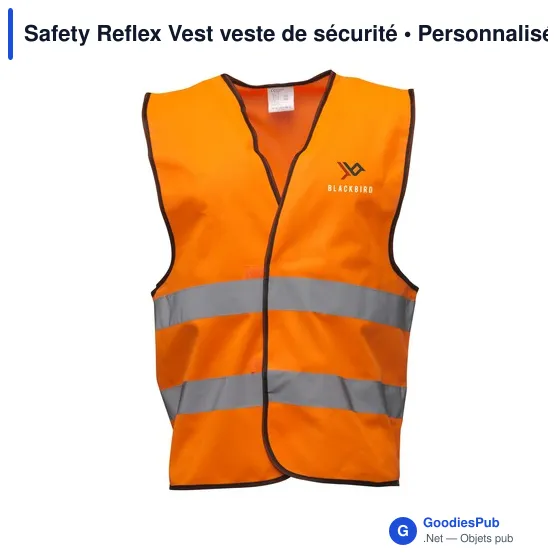 Veste de sécurité personnalisable Safety Reflex Vest avec logo - Image 5