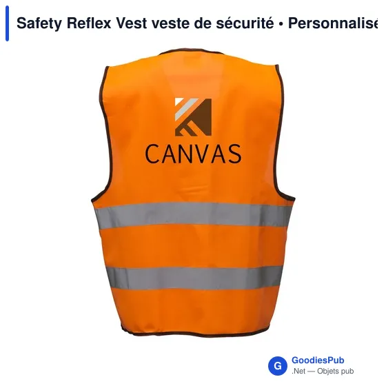 Veste de sécurité personnalisable Safety Reflex Vest avec logo - Image 6