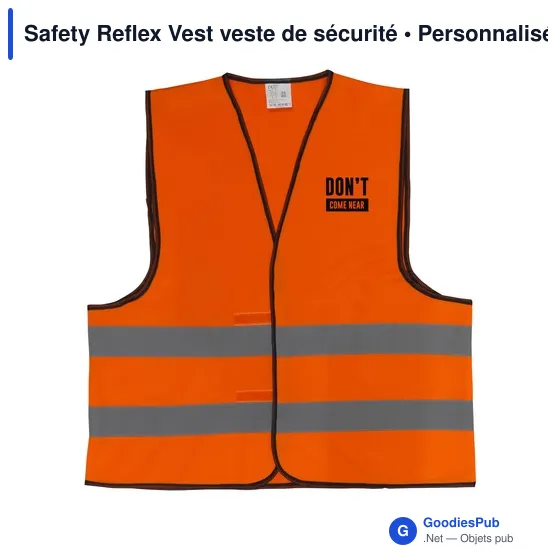 Veste de sécurité personnalisable Safety Reflex Vest avec logo - Image 7