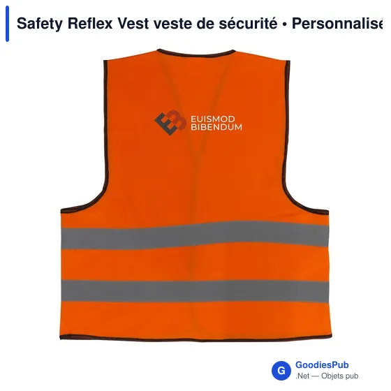 Veste de sécurité personnalisable Safety Reflex Vest avec logo - Image 8