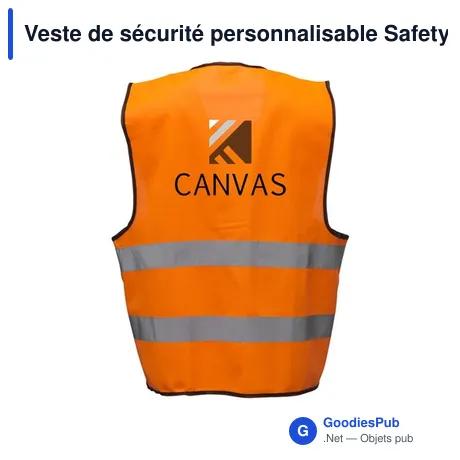Veste de sécurité personnalisable SafetyFirst avec logo