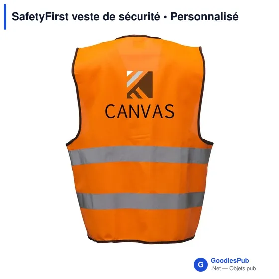 Veste de sécurité personnalisable SafetyFirst avec logo - Image 1