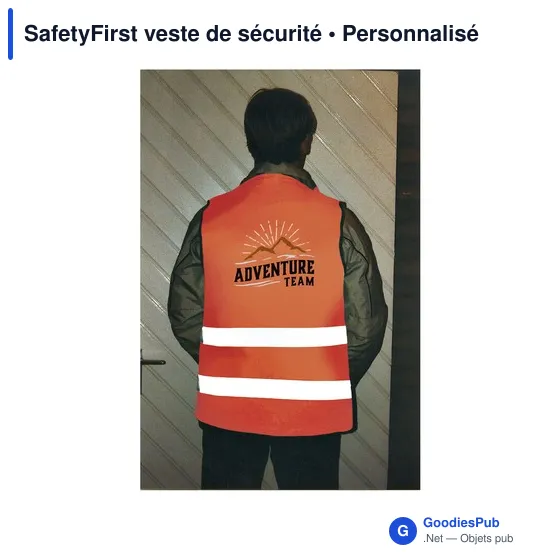 Veste de sécurité personnalisable SafetyFirst avec logo - Image 3