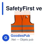 Veste de sécurité personnalisable SafetyFirst avec logo - Miniature 4