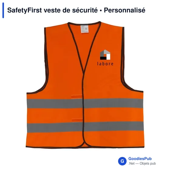 Veste de sécurité personnalisable SafetyFirst avec logo - Image 4