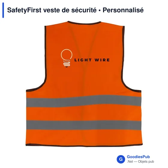 Veste de sécurité personnalisable SafetyFirst avec logo - Image 5