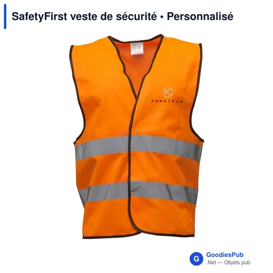 Veste de sécurité personnalisable SafetyFirst avec logo - Image 7