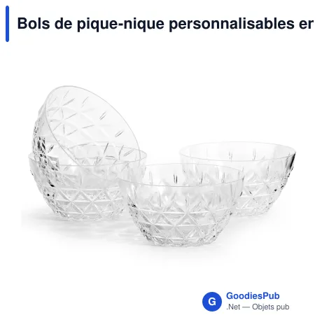 Bols de pique-nique personnalisables en acrylique lot de 4 - Sagaform Acryl