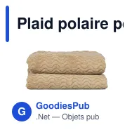 Plaid polaire personnalisable 130 x 170 cm en polyester - Sagaform Agnes - Miniature 2