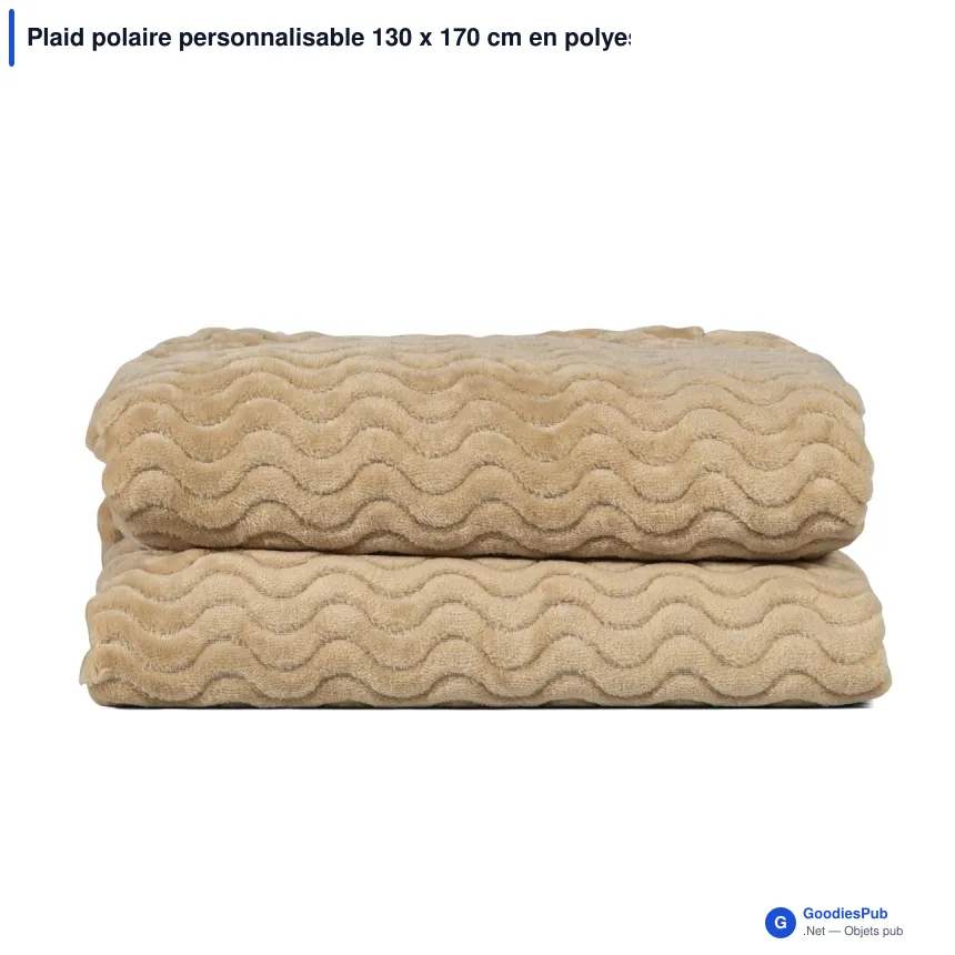 Plaid polaire personnalisable 130 x 170 cm en polyester - Sagaform Agnes - Image 2