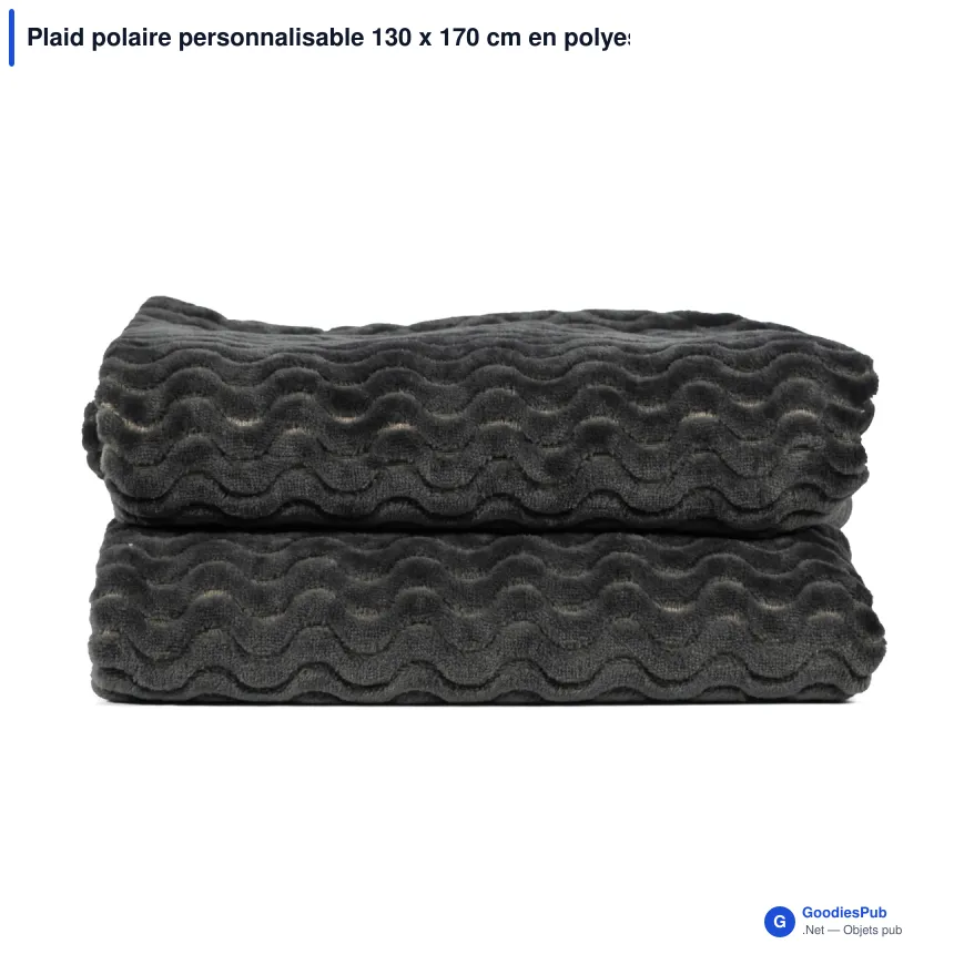 Plaid polaire personnalisable 130 x 170 cm en polyester - Sagaform Agnes - Image 3