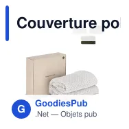 Couverture polaire personnalisable en R-PET 170 x 130 cm - Sagaform Anni - Miniature 1