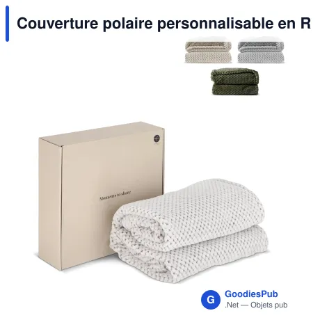 Couverture polaire personnalisable en R-PET 170 x 130 cm - Sagaform Anni
