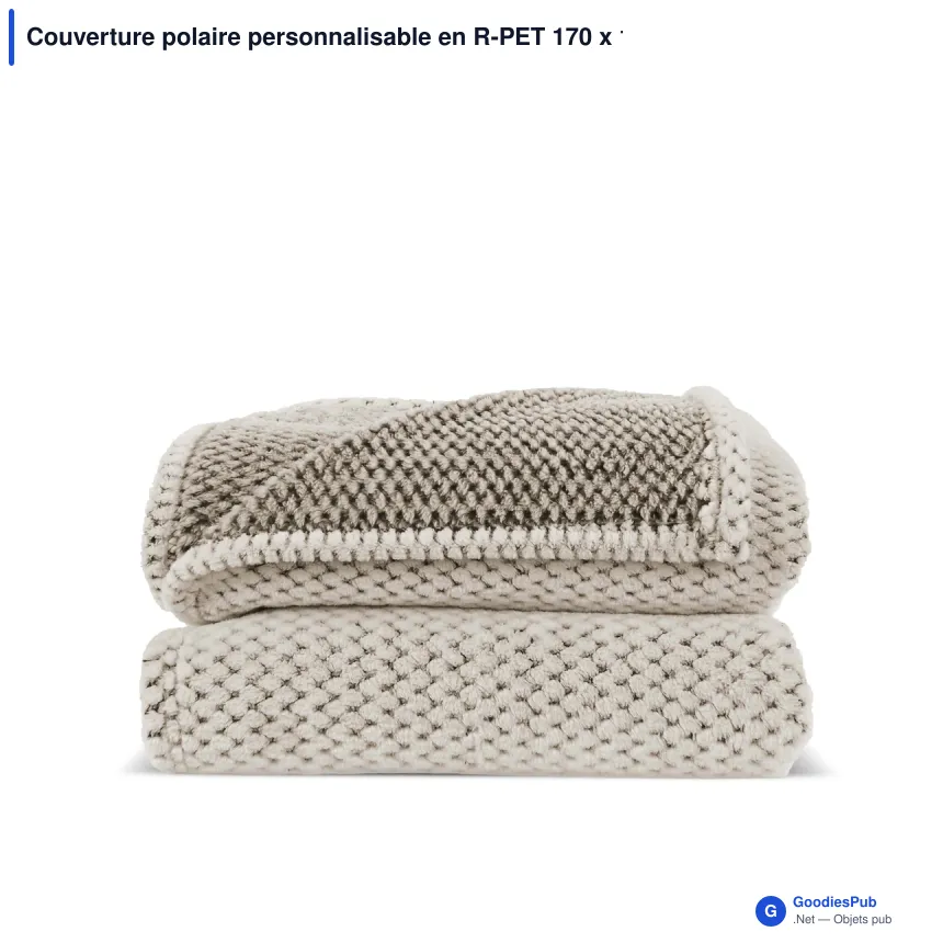 Couverture polaire personnalisable en R-PET 170 x 130 cm - Sagaform Anni - Image 2
