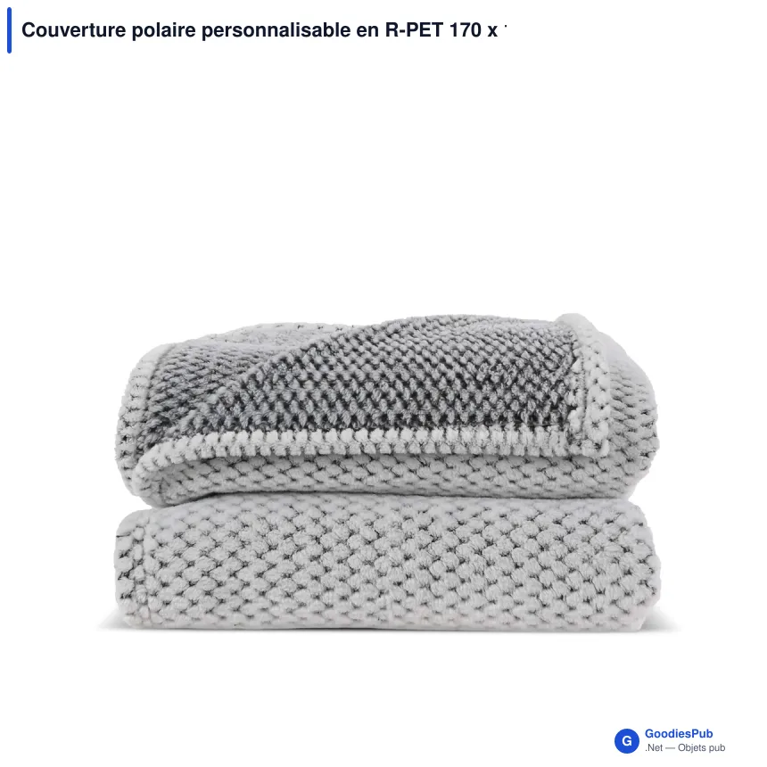 Couverture polaire personnalisable en R-PET 170 x 130 cm - Sagaform Anni - Image 4