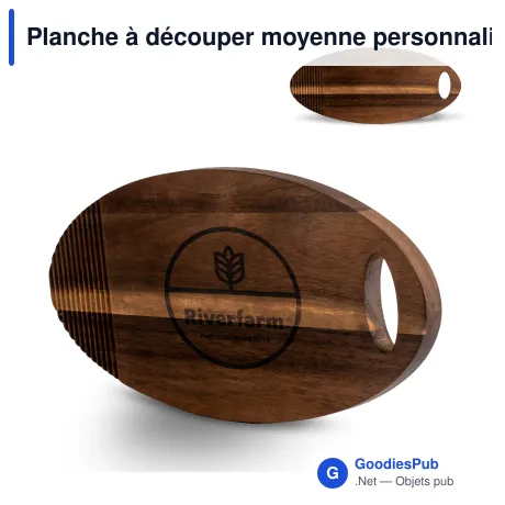 Planche à découper moyenne personnalisable en bois d'acacia avec logo - Sagaform Ante
