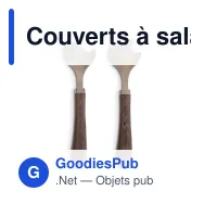 Couverts à salade personnalisables en bois de wengé avec logo - Sagaform Astrid - Miniature 2