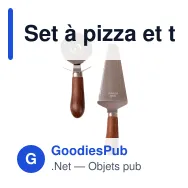 Set à pizza et tarte 2 pièces personnalisable en bois de wengé avec logo - Sagaform Astrid - Miniature 2