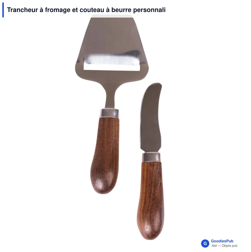 Trancheur à fromage et couteau à beurre personnalisables en wengé - Sagaform Astrid - Image 2