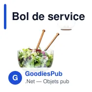 Bol de service personnalisable en verre et bois avec logo - Sagaform Nature - Miniature 1