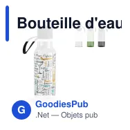Bouteille d'eau personnalisable en Bio PE 600 ml avec logo - Sagaform - Miniature 1