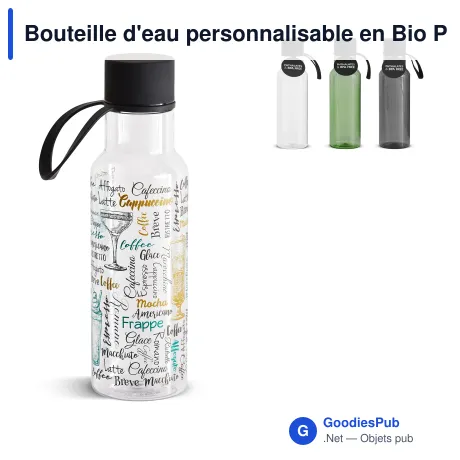 Bouteille d'eau personnalisable en Bio PE 600 ml avec logo - Sagaform