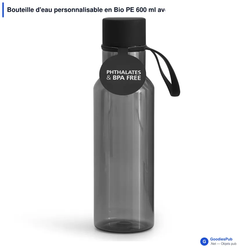 Bouteille d'eau personnalisable en Bio PE 600 ml avec logo - Sagaform - Image 2