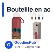 Bouteille en acier recyclé personnalisable 500 ml avec logo - Sagaform Tekla - Miniature 1