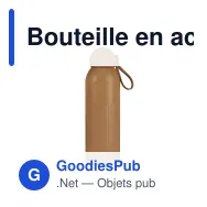Bouteille en acier recyclé personnalisable 500 ml avec logo - Sagaform Tekla - Miniature 2