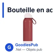 Bouteille en acier recyclé personnalisable 500 ml avec logo - Sagaform Tekla - Miniature 4