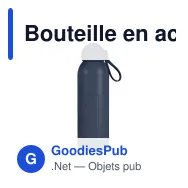 Bouteille en acier recyclé personnalisable 500 ml avec logo - Sagaform Tekla - Miniature 5