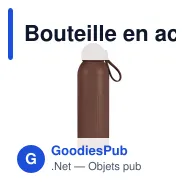 Bouteille en acier recyclé personnalisable 500 ml avec logo - Sagaform Tekla - Miniature 6