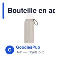 Bouteille en acier recyclé personnalisable 500 ml avec logo - Sagaform Tekla - Miniature 7