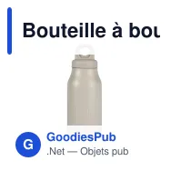 Bouteille à bouchon clic personnalisable 500 ml en acier recyclé - Sagaform Truls - Miniature 3