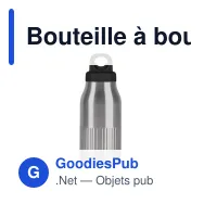 Bouteille à bouchon clic personnalisable 500 ml en acier recyclé - Sagaform Truls - Miniature 5