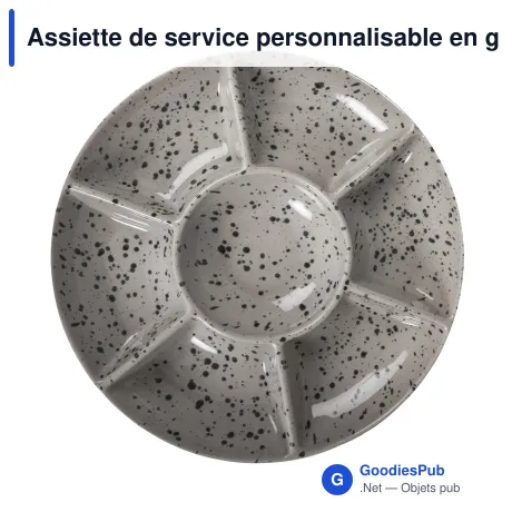 Assiette de service personnalisable en grès cérame gris - Sagaform Ditte