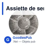 Assiette de service personnalisable en grès cérame gris - Sagaform Ditte - Miniature 2
