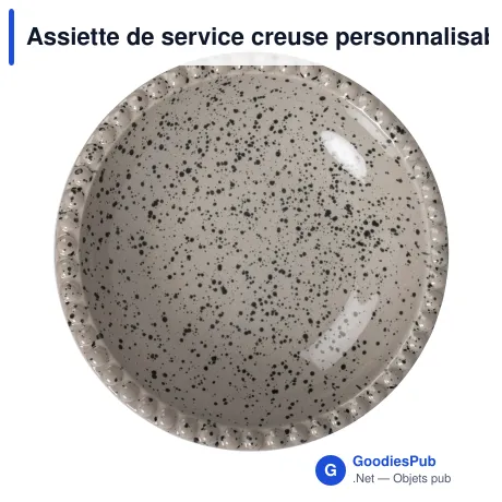 Assiette de service creuse personnalisable en grès cérame - Sagaform Ditte