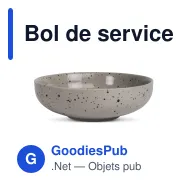 Bol de service personnalisable en grès cérame gris - Sagaform Ditte - Miniature 1