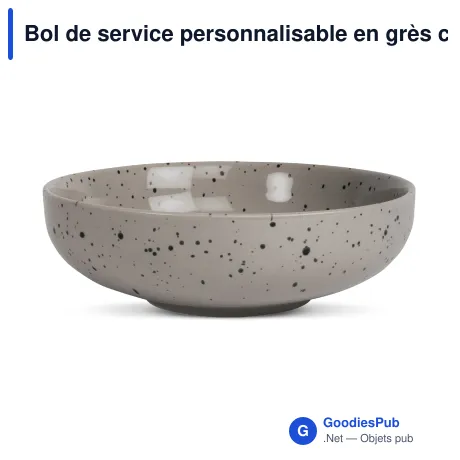 Bol de service personnalisable en grès cérame gris - Sagaform Ditte