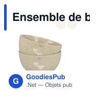 Ensemble de bols personnalisable en céramique 12 cm avec logo - Sagaform Ditte - Miniature 1
