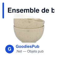 Ensemble de bols personnalisable en céramique 12 cm avec logo - Sagaform Ditte - Miniature 2