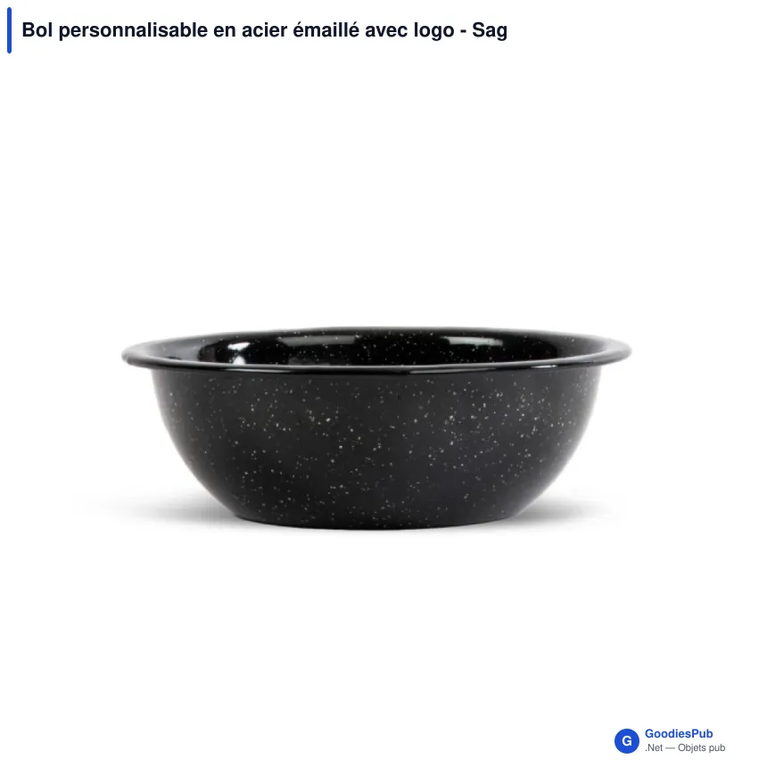 Bol personnalisable en acier émaillé avec logo - Sagaform Doris - Image 2